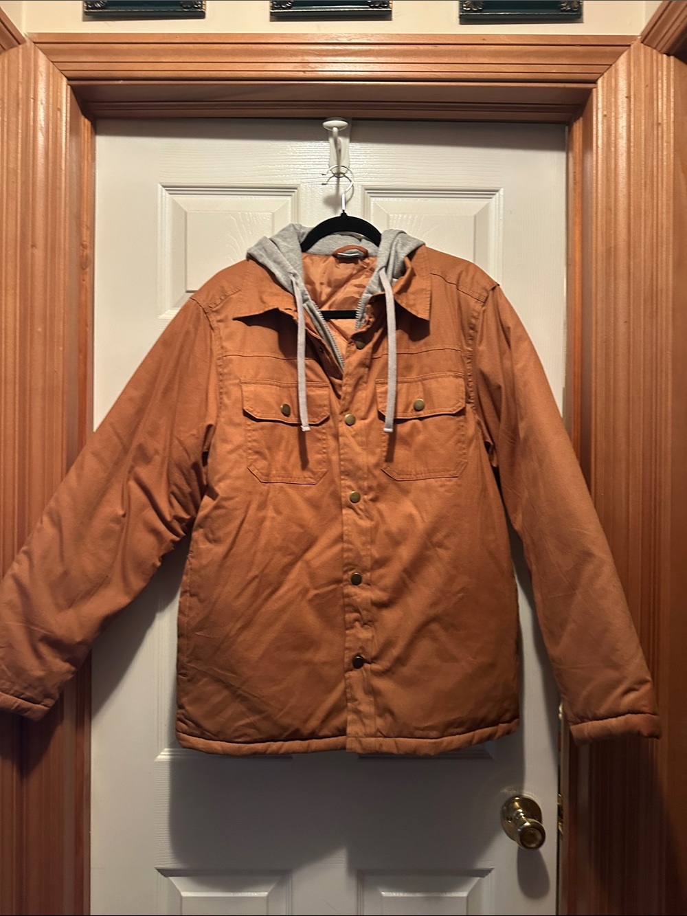 Mission Ridge/ New/Men's Hooded Work Jacket in Rust Brown